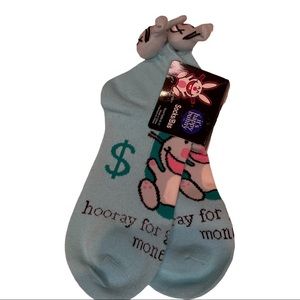 It’s happy bunny baby blue socks